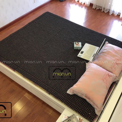 Chiếu Hạt Gỗ Trắc Bóng kích thước 1,8mx2m - Chiếu gỗ Mian ( video , hình thật )