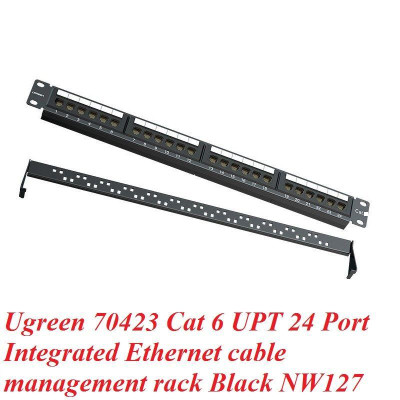 Ugreen UG70423NW127TK Cat6 UPT 24 cổng màu đen Patch Panel Integrated Ethernet rack - HÀNG CHÍNH HÃNG