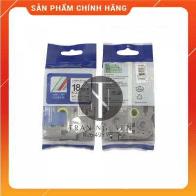 [Combo 5 hộp] Nhãn In đa lớp Tz2-m941 - Đen nền bạc 18mm x 8m - Hàng nhập khẩu