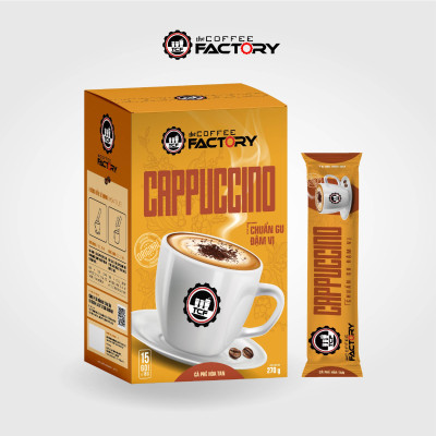 Combo 3 hộp cà phê Cappuccino hòa tan The Coffee Factory (Hộp 15 gói x 16g)