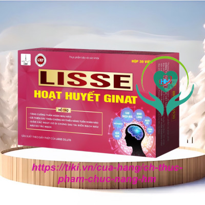 ￼Lisse hoạt huyết Ginat   - Hộp 30 viên- Tăng Cường Tuần Hoàn Máu