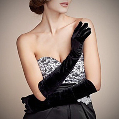 Găng tay chất liệu nhung cho Cô dâu và Dạ hội, đi tiệc, sự kiện MS: 41748