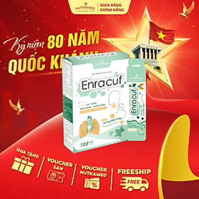 Gói uống Enracuf hỗ trợ viêm đường hô hấp trên (10 gói) - Nutramed