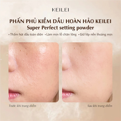 【NEW】PHẤN PHỦ KIỀM DẦU HOÀN HẢO KEILEI Super Perfect setting powder 8g