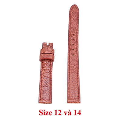 Dây đồng hồ da đà điểu nhiều size màu vàng bò HJ8403-11-19-40-49-58 