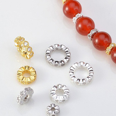 Combo 2 cái charm bạc vách ngăn hạt đính đá trang trí - Ngọc Quý Gemstones