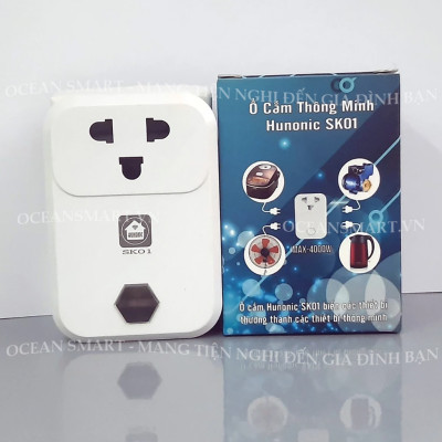 Ổ Cắm Thông Minh HUNONIC, Ổ Cắm Wifi Điều Khiển Từ Xa Qua Điện Thoại - SK01