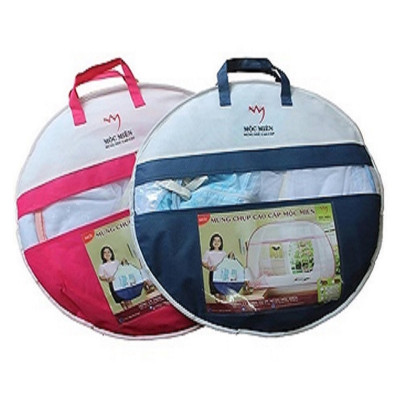 Màn Chụp , Mùng Chụp Cao Cấp Mộc Miên Đỉnh Rộng - Kích Thước 1,8mx2m Trắng Viền Xanh ( Hà Nội )