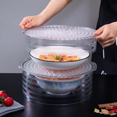 Lồng bàn trong suốt đựng thức ăn 5 tầng