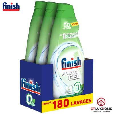Gel rửa chén bát Finish Eco 0% PowerGel 900ml 