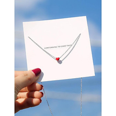 Dây chuyền trái tim đỏ nhỏ xinh sweet heart