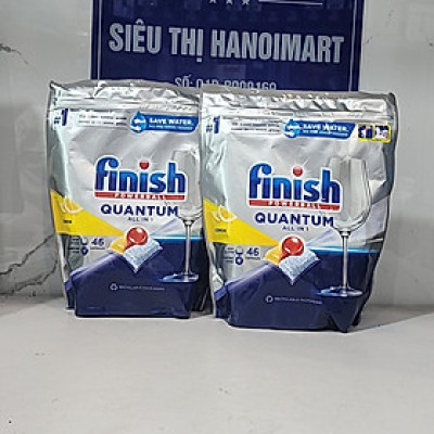 viên rửa bát Finish Quantum 80 viên dùng cho máy rửa bát, viên finish quantum 14 in 1 với 14 chức năng cao cấp nhất hiện nay