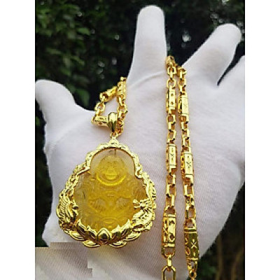 Dây Chuyền Nam Khúc Mặt Phật Di Lặc Vàng MD45