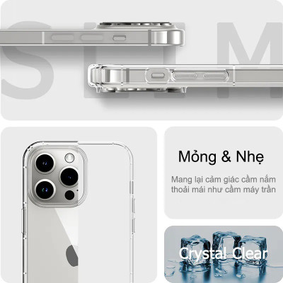Ốp lưng chống sốc cho iPhone 16/ 16 Plus/ 16 Pro/ 16 Pro Max hiệu Likgus Crashproof - Thiết kế trong suốt, chống ố, giúp chống chịu mọi va đập - hàng nhập khẩu