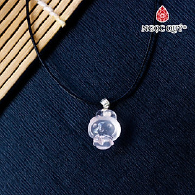 Mặt dây chuyền hình thỏ pha lê hồng cao cấp - Ngọc Quý Gemstones