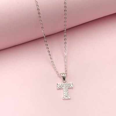 Dây Chuyền, Vòng Cổ Nữ Chữ T Bạc S925 Chính Hãng Bạc Hiểu Minh DMD493