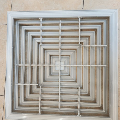 Cửa gió khuếch tán 450x450 miệng gió cấp điều hòa chất liệu nhôm, nan gió điều hòa âm trần