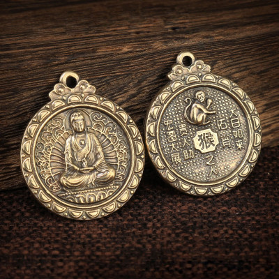 Dây chuyền mặt Phật phật Phật Như Lai Đại Nhật - Phật bản mệnh người tuổi Thân - MV03