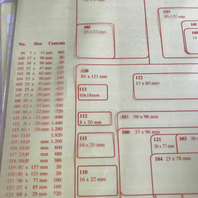 XẤP NHÃN DÁN, GHI CHÚ, GHI TÊN DECAL NO.99