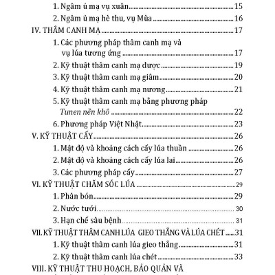Kỹ Thuật Trồng, Chăm Sóc, Thu Hoạch, Bảo Quản Và Các Công Nghệ Sau Thu Hoạch Lúa