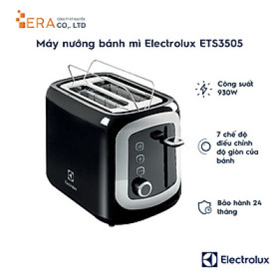 Máy Nướng Bánh Mì Electrolux ETS3505 - Đen - Hàng chính hãng