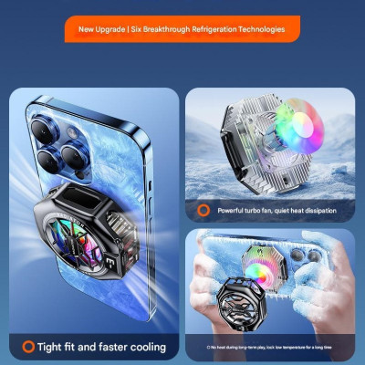 Tản nhiệt sò lạnh Led TL05 Gaming siêu mát cho điện thoại hàng nhập khẩu