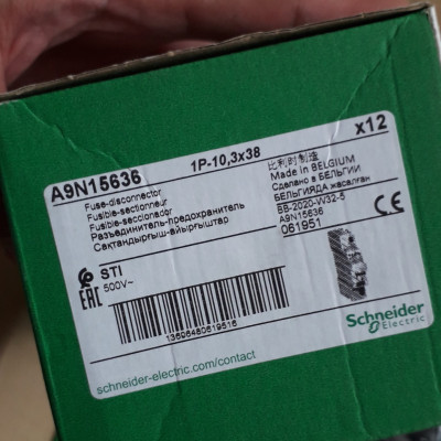 | CHÍNH HÃNG | Đế cầu chì cách ly A9N15636 Schneider 10.3x38