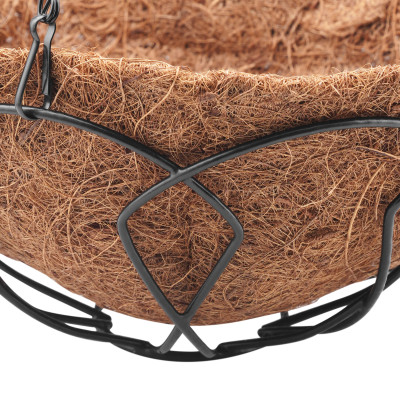 Giỏ treo bằng kim loại có lót xơ dừa 25cm 377797/ 30.5cm 377798.Phân Phối Bởi Cobi Home.