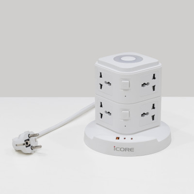 Ổ Cắm Điện Tích Hợp Củ Sạc Nhanh và Đèn Ngủ iCore ITS100C