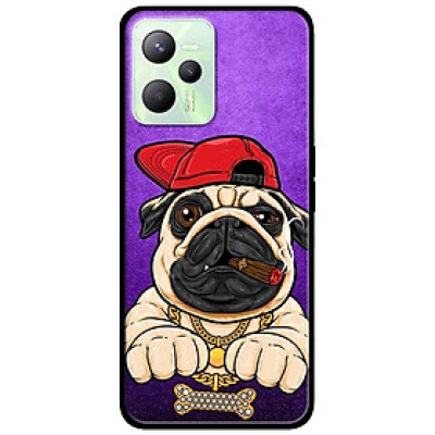Ốp lưng dành cho Realme C35 mẫu Pulldog Hiphop Nền Tím
