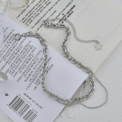 Dây chuyền vòng cổ mix chain tua rua dài ngôi sao cá tính nam nữ unisex xu hướng phụ kiện hợp kim
