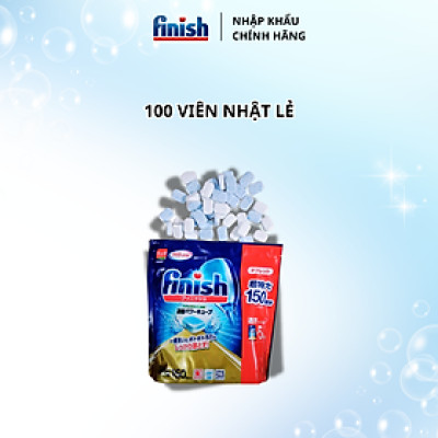 Viên rửa bát Finish Essential All in one 100 Tabs, Viên finish All in 1 max 100 viên hoặc Viên rửa bát finish classic dùng cho máy rửa chén 90 tabs