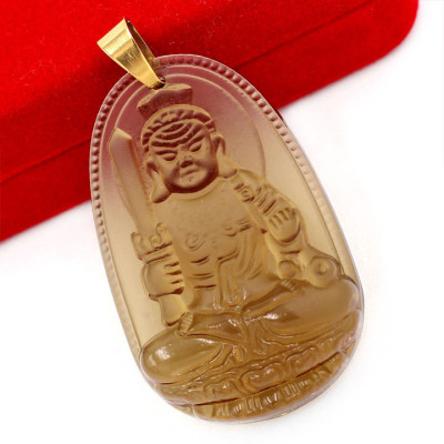 Mặt Phật - Bất Động Minh Vương - Đá Obsidian 3cm MPOB1 - tuổi Dậu