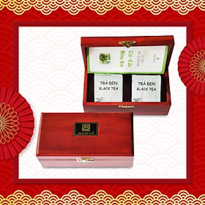 Hộp Quà Trà - 2 gói Olong Đen (200gr) - Đông Sơn