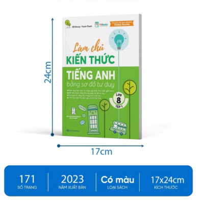 Sách - Combo Làm chủ kiến thức bằng sơ đồ tư duy Toán - Ngữ Văn - Tiếng Anh Lớp 8 (Chương trình SGK mới) - TKBooks