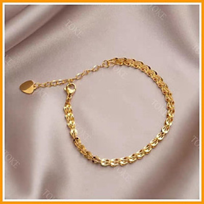 Lắc tay titan nữ không gỉ không đen Vòng tay đẹp trang sức titan Hàn Quốc