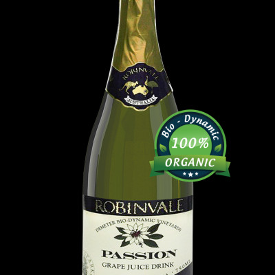 Vang sủi Robinvale Grape Sparkling 750ml - Không Cồn Organic - Passion (Chanh Dây)