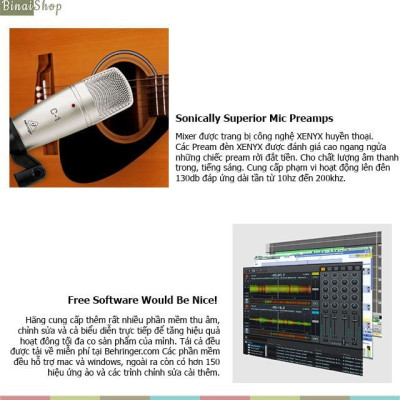 Behringer XENYX Q802S - Mixer Thu Âm 8 Cổng Vào - Hàng Nhập Khẩu