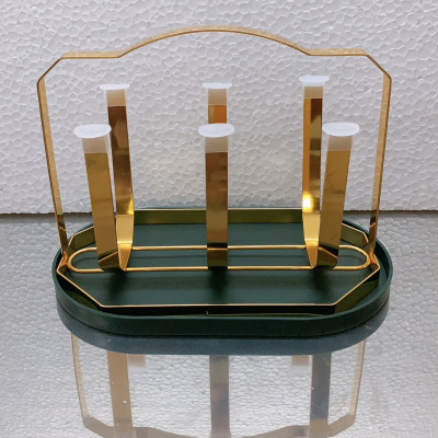 GIÁ ÚP LY CỐC CAO CẤP  HÌNH BẦU DỤC CÓ KHAY HỨNG NƯỚC - ANTH684