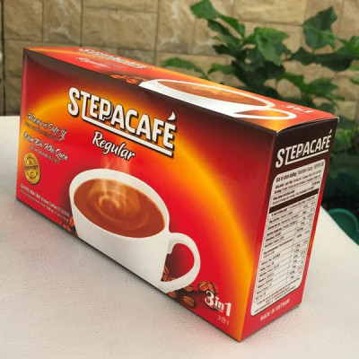 STEPPACAFE-Cà phê hoà tan sữa Regular 3in1 (Hộp 21 gói x 16g)