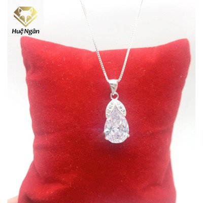 Dây chuyền bạc Ý 925 Huệ Ngân -Giọt sương long lanh PP0575