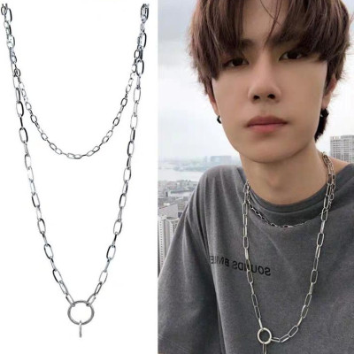 Dây chuyền vòng cổ nam nữ 2 tầng cá tính