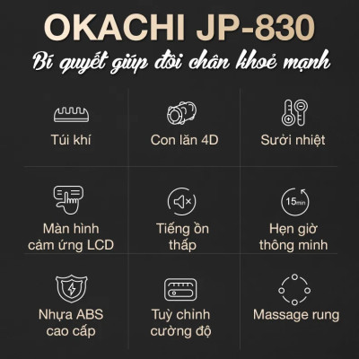 Máy massage bàn chân bắp chân OKACHI JP-830