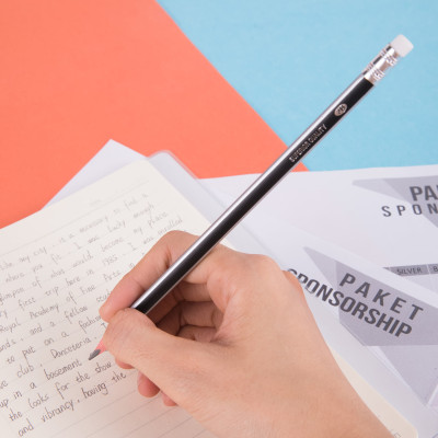 Bút 2B kèm tẩy Deli - sọc neon nhiều màu - 12 cây/hộp - E37013 / E37014 / E37015 / E37016/ E37000/ E58103/ E10902