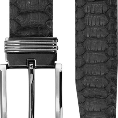 Thắt Lưng Nam Da Trăn VIP Bản Lớn Đầu Kim Huy Hoàng HT4337 - Đen