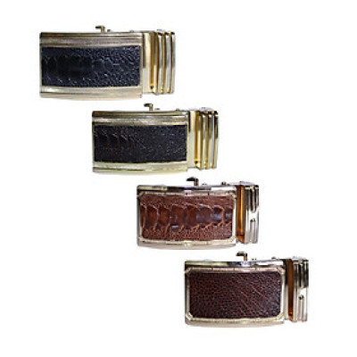 HC9413-14-15-16 - Đầu khóa da đà điểu Huy Hoàng 4 phân đầu vàng màu đen, nâu đất, vàng bò, nâu đỏ