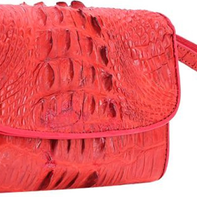 Ví Nữ Da Cá Sấu 3 Gấp Gai Huy Hoàng HT3290 (19 x 10.5 cm) - Đỏ