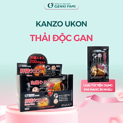 Viên Uống Bổ Gan Kanzo Ukon Hộp 30 Viên Genki Fami Nhật Bản