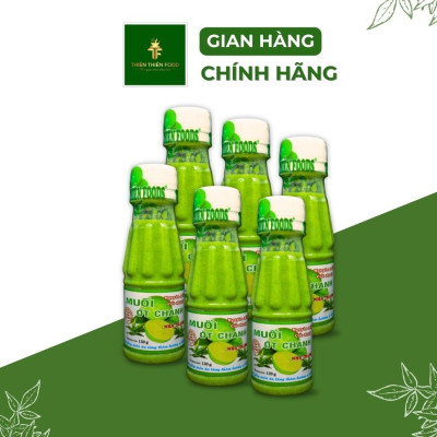 Lốc 6 Chai Muối Ớt Chanh Xanh Nha Trang Thiên Thiên Food 130g - Muối Chấm Hải Sản Được Yêu Thích