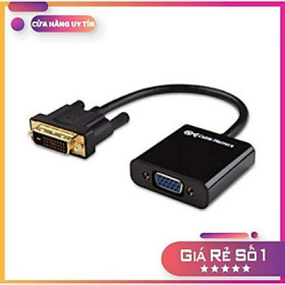 Cáp Chuyển Đổi Đầu DVI Ra VGA 25cm Chất Lượng Cao Chống Nhiễu